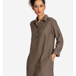 Bestes Angebot ⭐ Bekleidung Elkline Flanellkleid International In Brownmelange Günstig Kaufen ✨ -elkline-shop elkline flanellkleid international in brownmelange 3