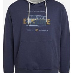 Bestes Angebot ???? Bekleidung Elkline Hoodie "Bus Stop" In Dunkelblau Günstig Kaufen ????