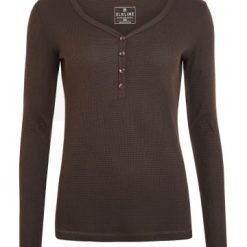 Auslauf ❤️ Bekleidung Elkline Langarmshirt Heyday In Brownmelange Günstig Kaufen ⌛