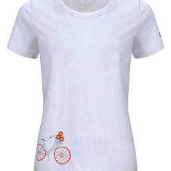 Blitzangebot ✨ Bekleidung Elkline ???? Shirt "Flower Bike" In Hellblau Günstig Kaufen ????